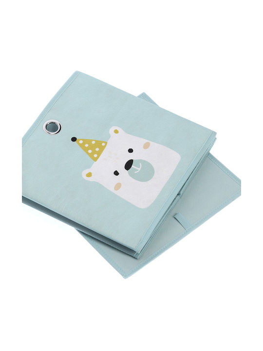 Zeller Kinder Aufbewahrungsbox Faltbar aus Stoff Grün 28x28x28cm 1Stück