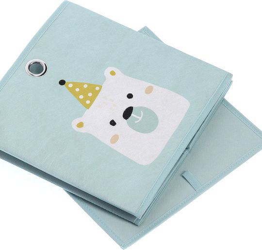 Zeller Kinder Aufbewahrungsbox Faltbar aus Stoff Grün 28x28x28cm 1Stück