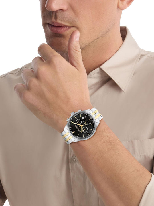 Calvin Klein Infinite Ανδρικό Ρολόι 44mm Χρονογράφος Μπαταρίας με Ασημί Μεταλλικό Μπρασελέ