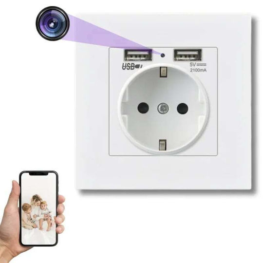 Κρυφή Κάμερα WiFi Λάμπα 1080p με Υποδοχή για Κάρτα Μνήμης