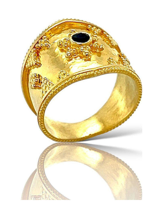 Xryseio Damen Ring mit Steinen aus Gold 18K
