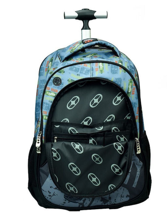 No Fear School Bag Trolley Elementary, Elementary Black with Water Bottle Holder 30Liters