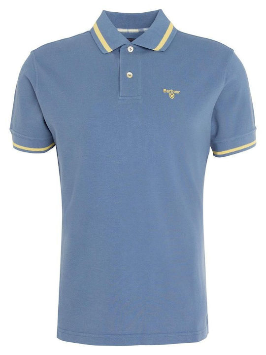 Newbridge Поло Блуза с къс ръкав Dark Chambray