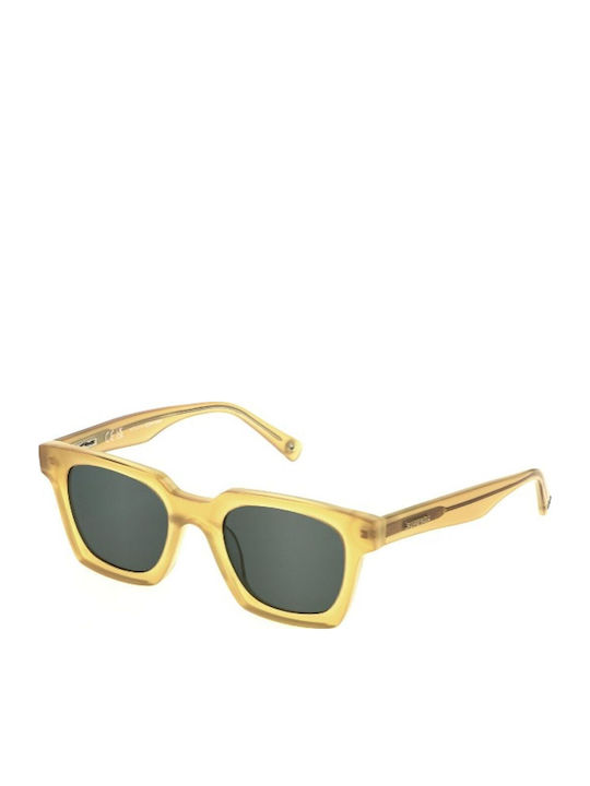 Sting Unisex Sonnenbrille mit Gelb Kunststoff Gestell und Schwarz Linse