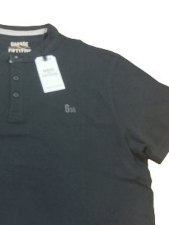 Garage Fifty5 Men's Short Sleeve Blouse Polo Black