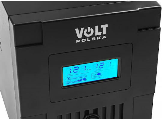 Volt Polska Micro UPS Line-Interactive 1200VA 720W με 2 Schuko Πρίζες