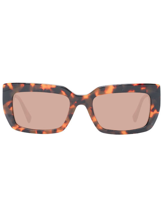 Ted Baker Women's Sunglasses with Brown Tartaruga Frame and Brown Lens