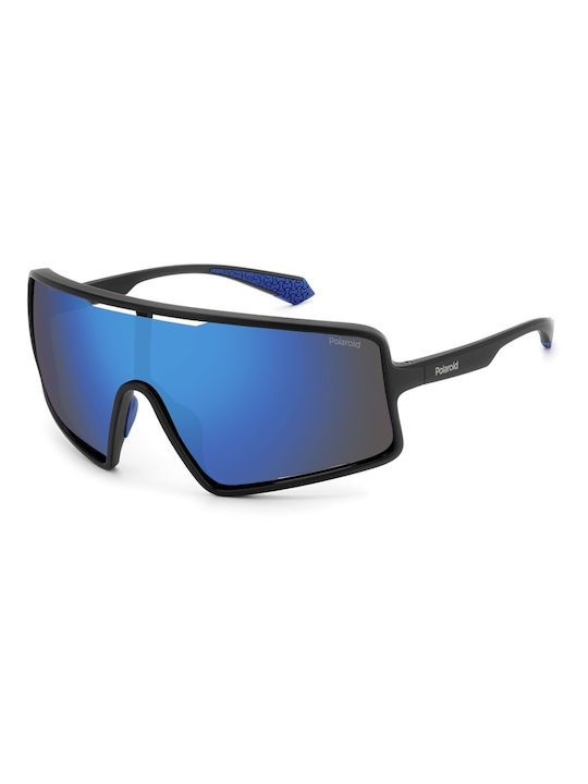 Polaroid Sonnenbrillen mit Schwarz Rahmen und Blau Polarisiert Spiegel Linse PLD7045/S IPQ