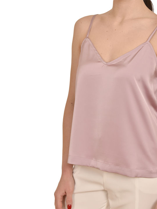 Women's Blouse Satin Dusty Pink