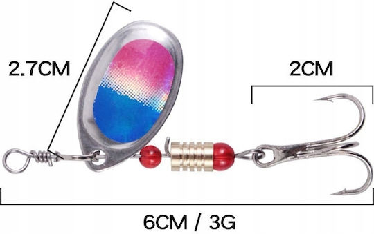 Künstliche Köder Löffel 6cm/3g Grau Set 16Stück