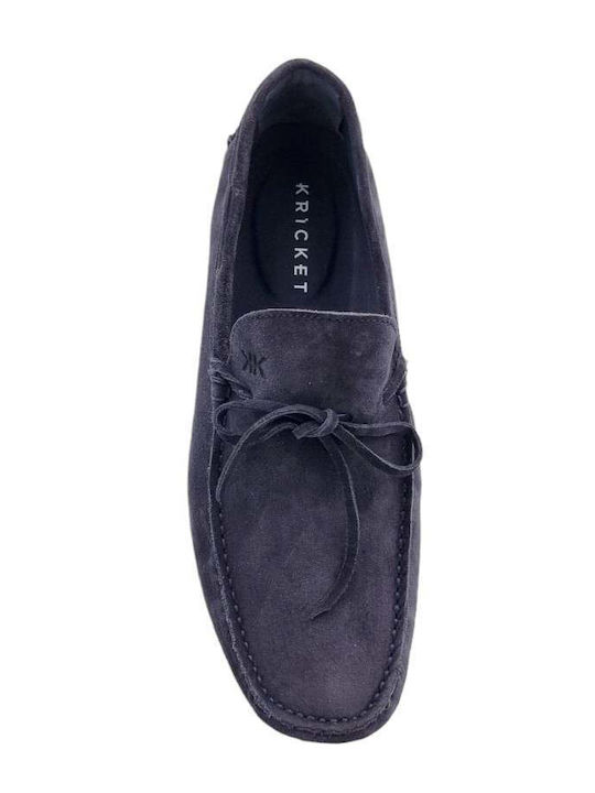 Leder Herren Mokassins in Blau Farbe