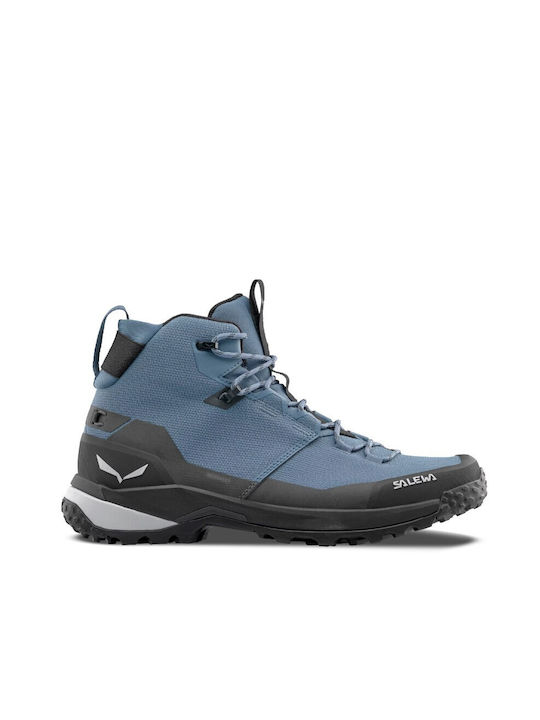 Salewa Puez Mid Powertex Ανδρικά Ορειβατικά Μποτάκια Αδιάβροχα Μπλε