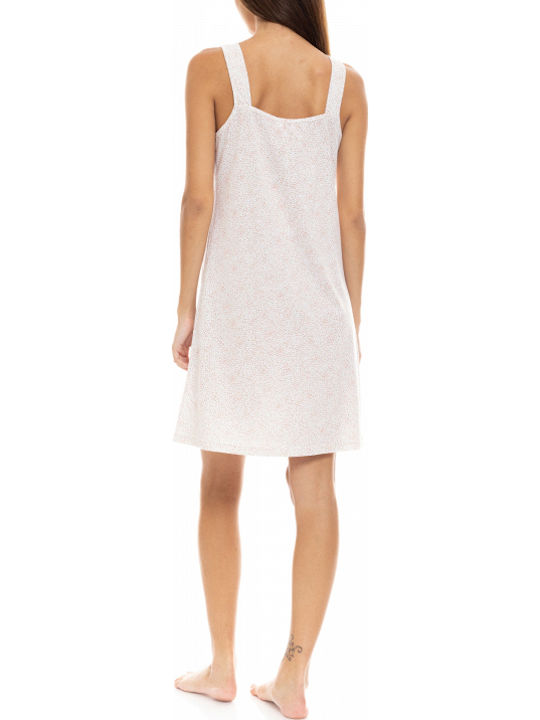 Pink Label Sommer Damen Nachthemd Pink