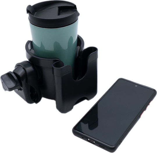 Cup Holder Base Compatible with Stroller Bicycle Motorcycle Scooter General Use Support Base 9.5x9cm Mobile Phone Holder 8.5cm