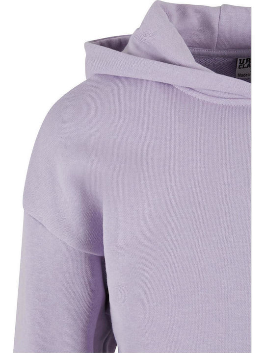 Women's Crop Top Cotton with Hood Dustylilac
