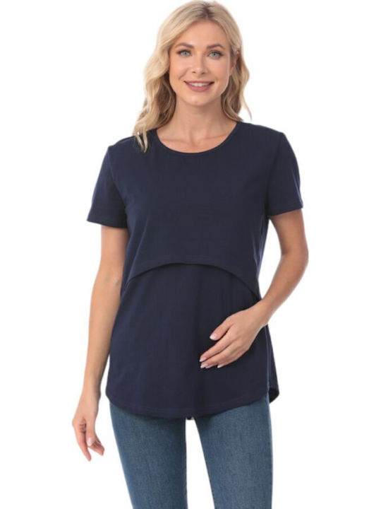 Queen Mother Tricou Maternity Tops Dark Blue