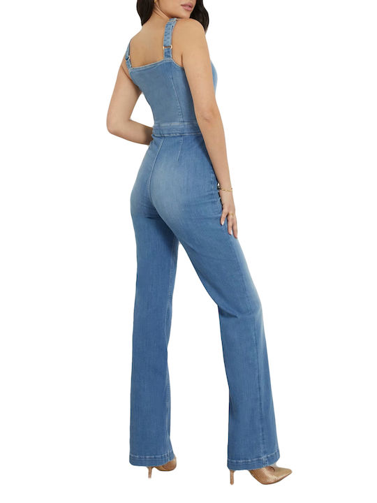 Guess Women's Denim One-piece Suit Blue