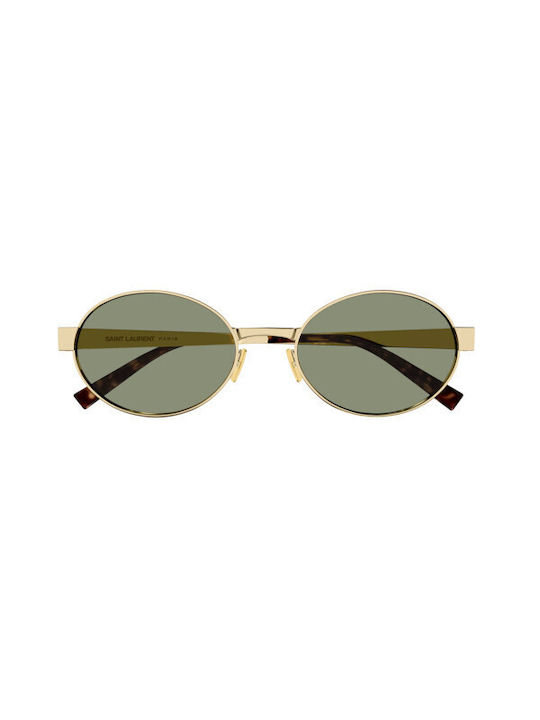 Ysl Sunglasses with Gold Metal Frame and Green Lens SL 692 003