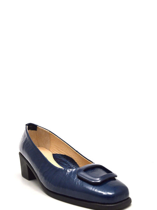 Relax Anatomic Anatomic Patent Leather Blue Heels