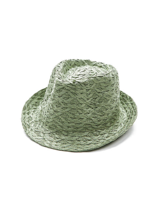 Verde Femei Wicker Pălărie Verde