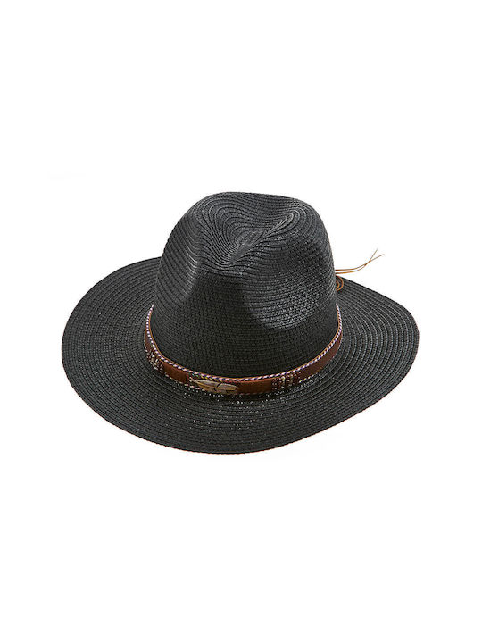 Verde Wicker Women's Hat Black