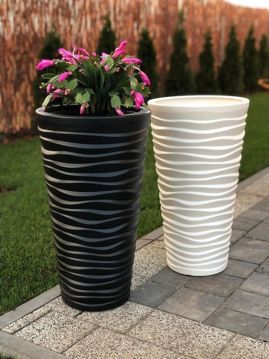 Prosperplast Vaze Pentru Plante Din Plastic Alb 39x39x75cm 2 Bucăți