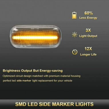 Flash LED за Audi A2 / A3 / A4 / A6 / A8 / TT / S4 / RS4 / S6 / RS6 Citroen C5 2бр