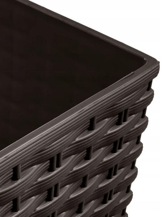 Κασπώ Rattan Καφέ 22.5x22.5x23εκ.