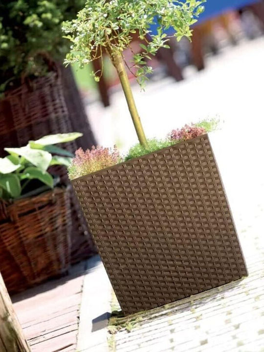 Κασπώ Rattan Καφέ 22.5x22.5x23εκ.