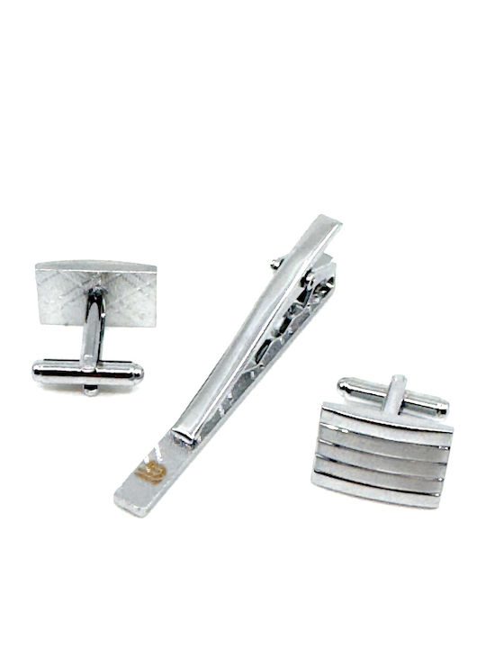 Lgtc-set Χκ 21 Set Cufflinks Tie Clips Legend Accessories Silver Color