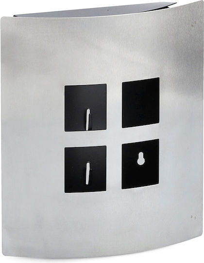 Zeller Wall Key Holder Metallic with Lock 22x6x24cm