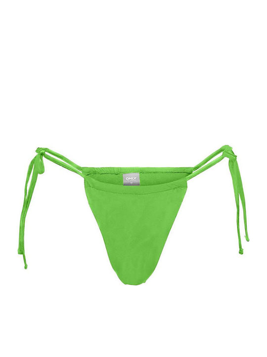 Bikini Slip με Κορδονάκια Πρασινο