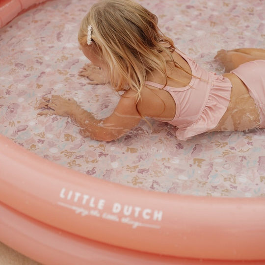 Little Dutch Ocean Dreams Children's Round Inflatable PVC Swimming Pool Pink