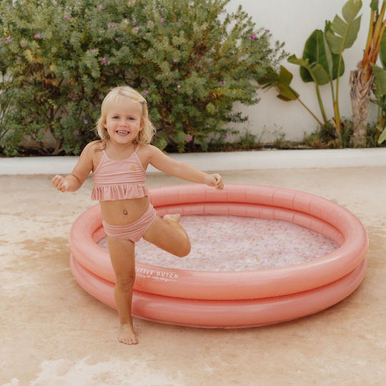Little Dutch Ocean Dreams Children's Round Inflatable PVC Swimming Pool Pink