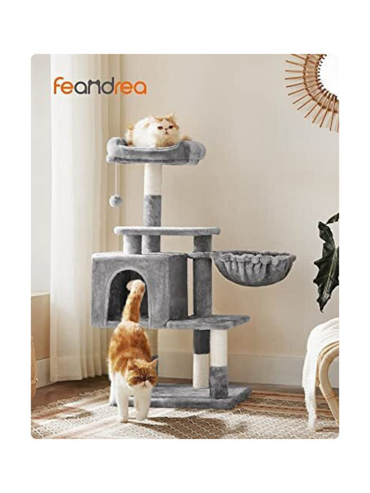 Feandrea Scratching Post Cat Trees Gray 4 levels 50x40x110cm