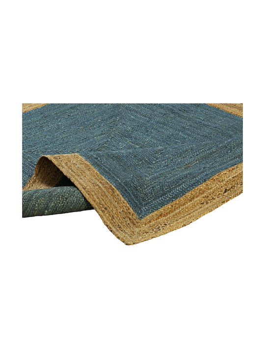 Teppich Rechteckig Sommer aus Jute Natural Navy