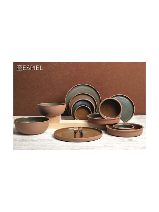 Espiel Bol de Servire Rotund Ceramică Verde cu Diametru 12buc