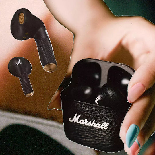 Marshall Minor IV Earbud Bluetooth Handsfree Ακουστικά με Αντοχή στον Ιδρώτα και Θήκη Φόρτισης Μαύρα