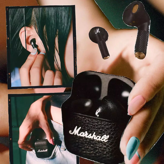 Marshall Minor IV Earbud Bluetooth Handsfree Ακουστικά με Αντοχή στον Ιδρώτα και Θήκη Φόρτισης Μαύρα