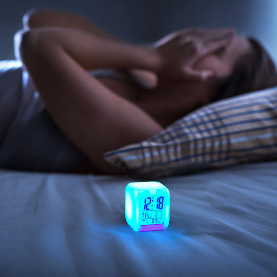 Масов Дигитален Часовник LED с Будилник Прозрачен E002