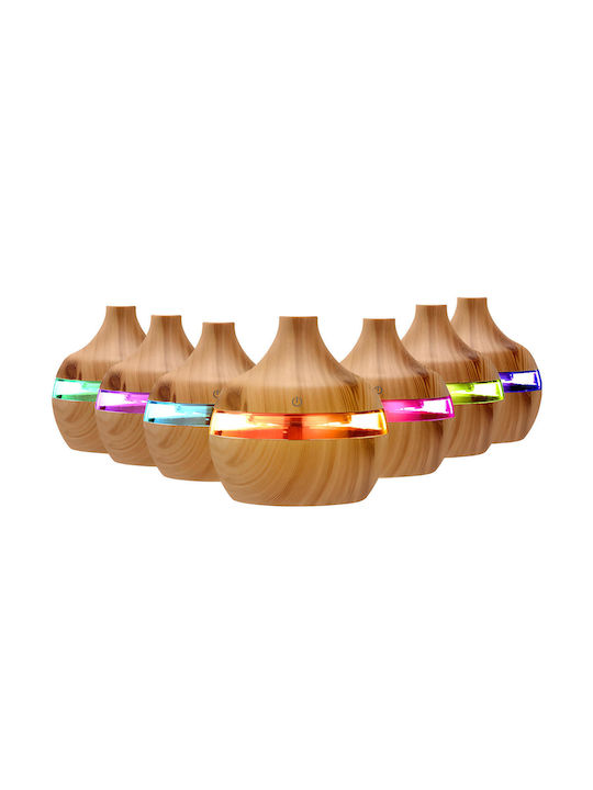 Aromatherapy Led Συσκευή Αρωματοθεραπείας Υπερήχων με Χρονοδιακόπτη Πράσινη 500ml E687