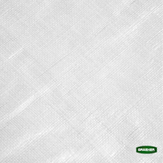 Grasher Αδιάβροχος Μουσαμάς 190gr/m² 6x4μ. Βαρέως Τύπου Λευκός