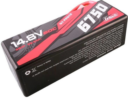 Gens Ace G-tech 6750mah 14.8v 60c 4s1p 14# Xt90 Battery