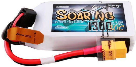 Gens Ace G-tech Soaring 1300mah 11.1v 30c 3s1p Lipo Battery