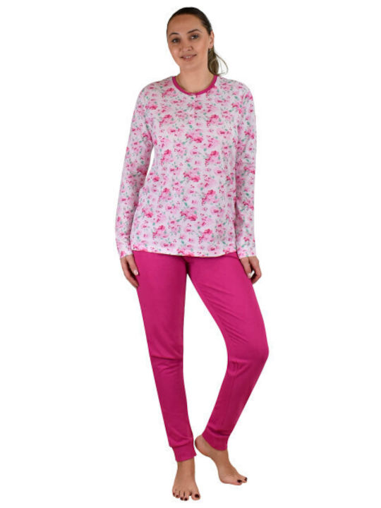 Il Granchio Winter Damen Pyjama-Set Rosa