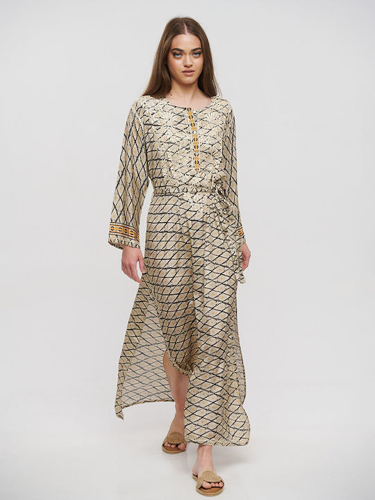 Sommer Maxi Damenkleid Beige