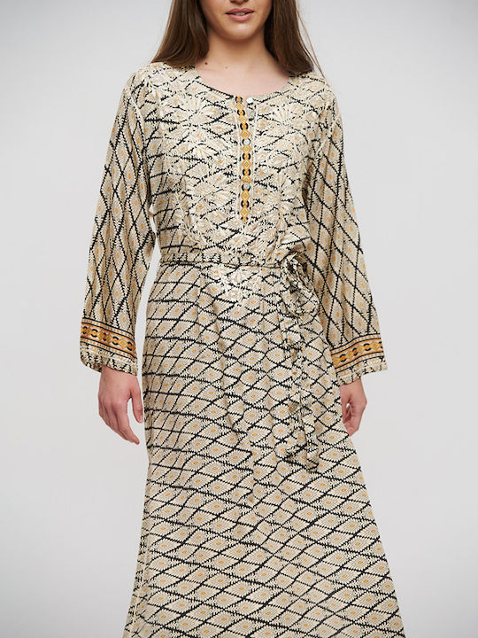 Sommer Maxi Damenkleid Beige