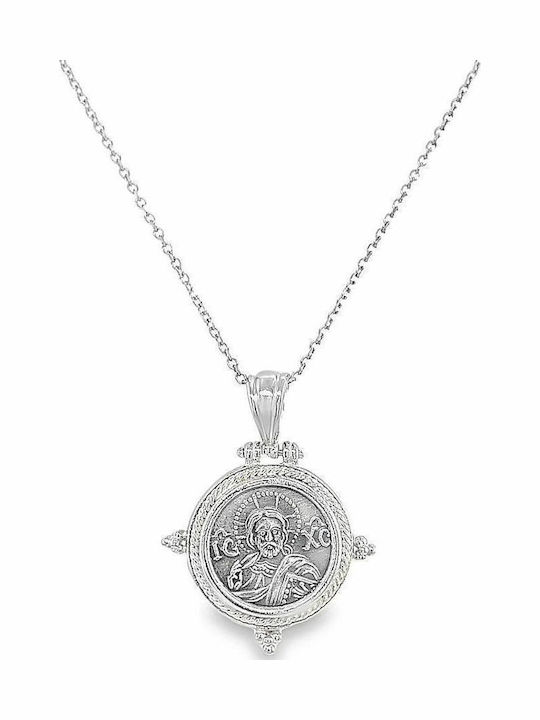 Xryseio Pendant Kids Talisman Double Sided made of Silver FL1160