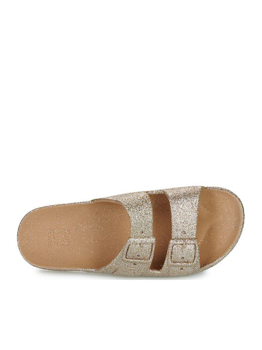 Damen Zehentrenner Stil Gold Farbe