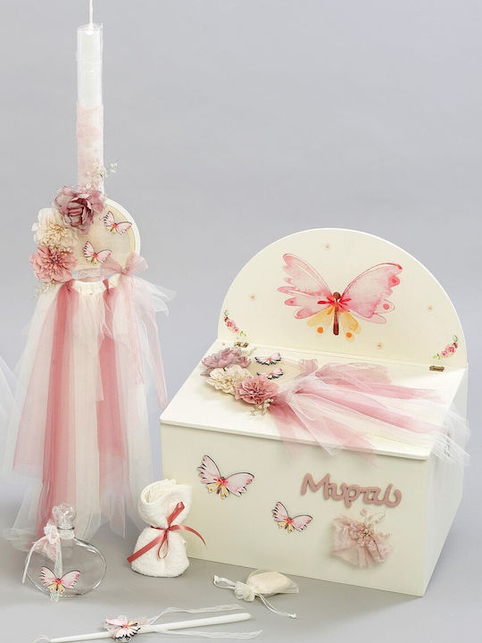 Set Botez Fetita Fluture Carusel Hainute 10 piese Pc-325